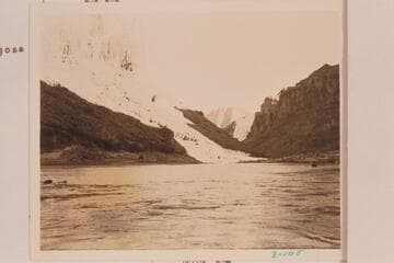 Down Marble Canyon from Mile 60+ showing Cape Solitude in distance