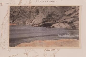 The Blue Spring in the bottom of the Little Colorado Canyon.  The water has a deep blue color and tastes like soda water