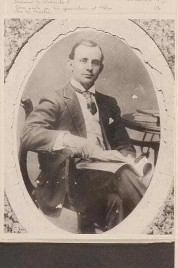 Seymour S. Dubendorff; from photo on his gravestone at Myton