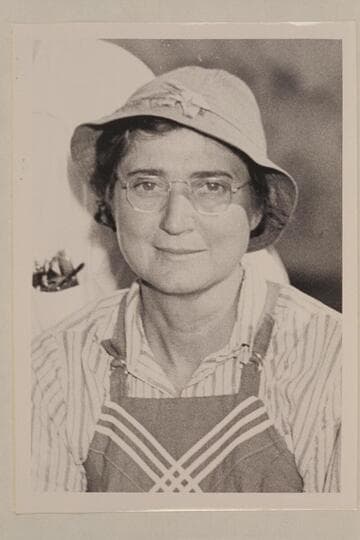 Elzada Clover at end of 1938 Grand Canyon Traverse