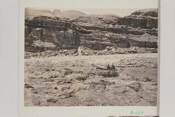 Boat in the riffle at Mile 75.2