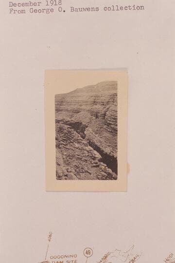 The Coconino Dam Site from rim of second canyon