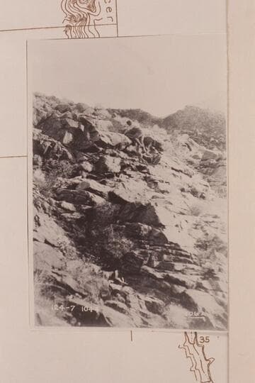 Route up to lava cap at Lava Cliff.  Rapid used for portage of dunnage.  Grand Canyon.  Mile 246