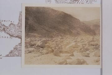 Downriver from rock bar at Dubendorff Rapid which is covered in high water but exposed in low water.  Eddy marked on photo reverse 208 C but it fits the location for 207 C