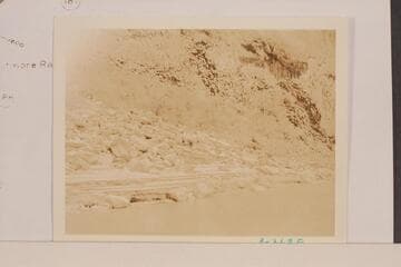 Lava flow near river in Whitmore Wash area