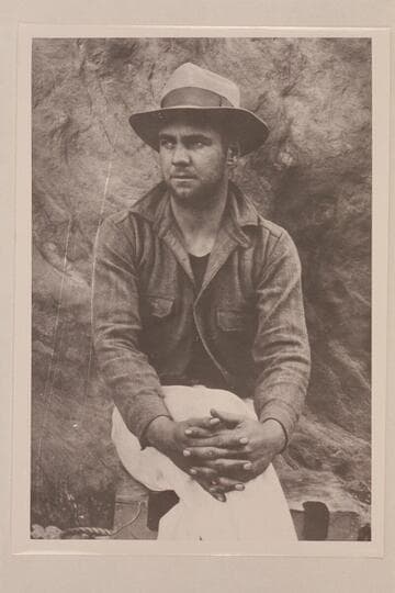 Bob Barber, New York Times representative.  Dark Canyon in Cataract Canyon.  Pathe-Bray party