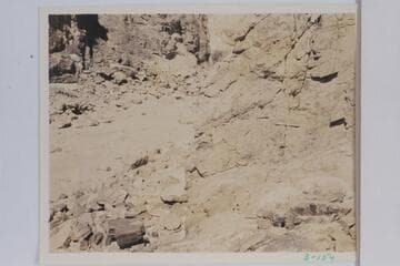 Johnson memorial plaque at Horn Creek left there by the Swain-Hatch crew.  The plaque was to mark the spot where Johnson and Sturdevant were drowned 1929, Feb. 20