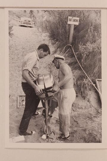 Bill Beer and Rod Sanderson setting up the motors.  Lees Ferry