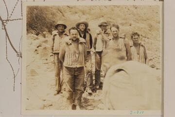 Lunch stop in Iceberg Canyon.  Back row:  Mowrey, Fahrni, Alt Hatch and Bus Hatch.  Front:  Frazier and Swain