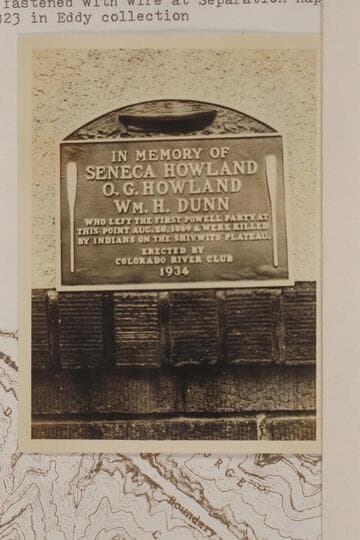 Plaque fastened with wire at Separation Rapid