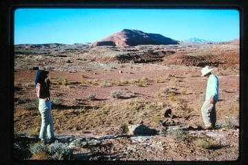 Junk at top of Stanton Canyon dugway, Barbara Monroe and Aleson