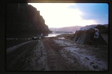 Storm moves in at Sunday Bar, Mile 133.5, right bank