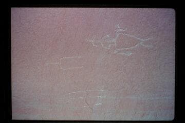 Inscription; Halls Crossing; left bank