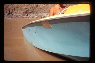 The caved side of "Wee Yellow"; Dubendorff Rapids