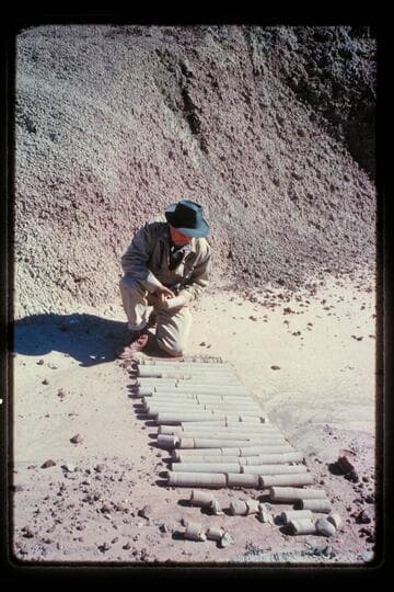 Bering Monroe and cores, Mile 147.5, left bank