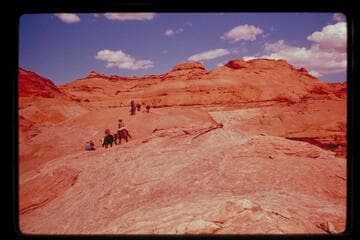 Climb to rim north of Anasazi Canyon