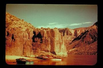 Boats at mouth of Tapeats Ck., June 1951