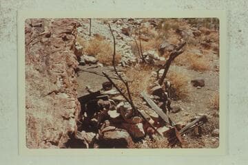 Lower story of the "Rockhouse" at the Bass Mine in Hakatai Canyon