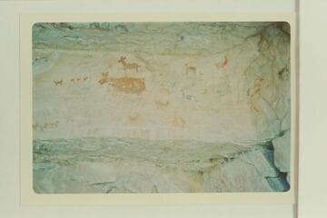 Paintings in Mallery Grotto southwest of Bright Angel Trail tunnel