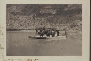 Lees Ferry crossing Navajo passengers