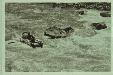 National Park Service in Tepee Rapid on the Yampa River.  Dinosaur National Monument