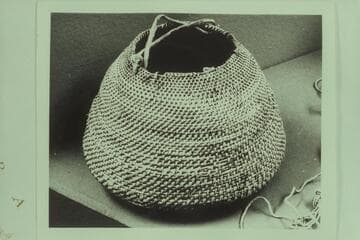 Basket from Yampa canyon cave, now in University of Colorado Museum, Boulder, Colorado.  Typical of artifacts found in Mantle Cave, Mile 11