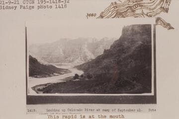 Up to Gypsum Canyon from below Palmer Canyon, at Mile 195