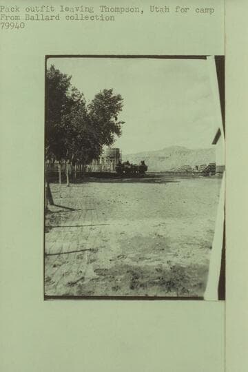 Pack outfit leaving Thompson, Utah for camp