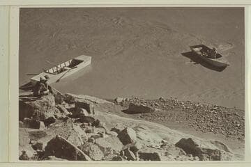 Steps lead to old workings on bar on Colorado