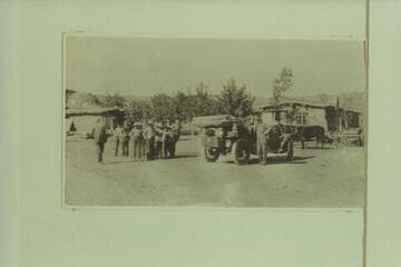 The Zahn party and their Franklin car at Kayenta ready to depart for the Zahn Mine on the San Juan River