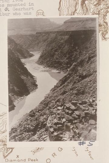 Down river from right bank inner rim at Mile 224.7