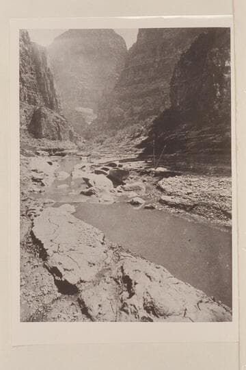 Mouth of Kanab Canyon.  Abandoned Boats of the U. S. Colorado River Expedition, 1872