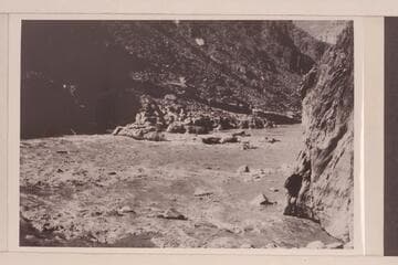 Bedrock Rapid.  One of the boats in near the rock