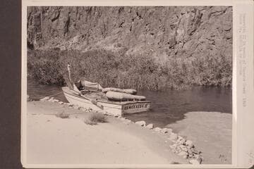 "Esmeralda II" in mouth of Tapeats Creek