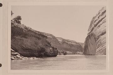 End of Lodore Canyon; Echo Rock at Pats Hole