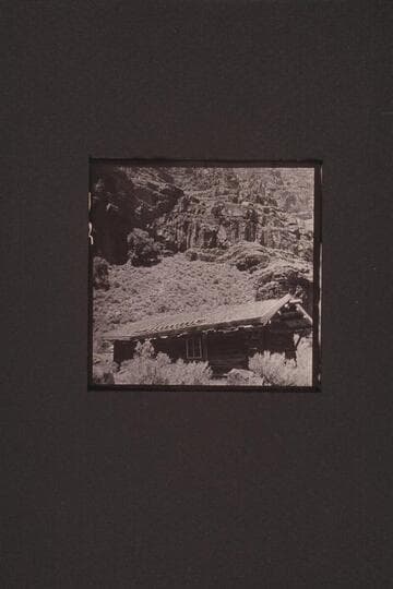 Cabin built in Lodore for use as dude ranch.  Above first riffle in the canyon