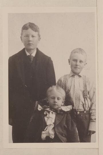 Roger, Joe, Alfred Goodman.  Fairview, Utah.  Joe died of the flu