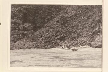 The "Rattlesnake" running out at the lower end of Mile 217 Rapid