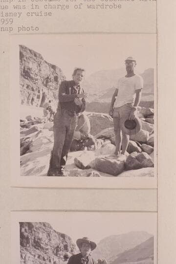 Buzz Belknap in costume for the "Colorado River Story."  Frank LaRue was in charge of wardrobe.  Marston-Disney cruise