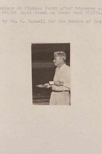 Joe Desloge at Pierces Ferry after traverse of Grand Canyon from Bright Angel Creek to Grand Wash Cliffs