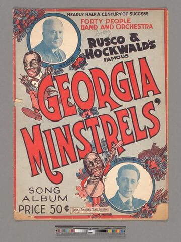 Rusco and Hockwald's famous Georgia minstrels' song album
