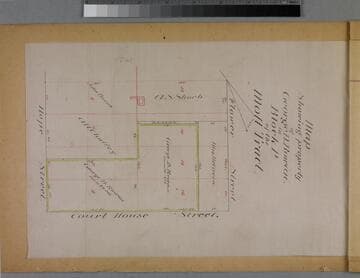 Map Showing Property of George D. Rowan in Block P of the Mott Tract