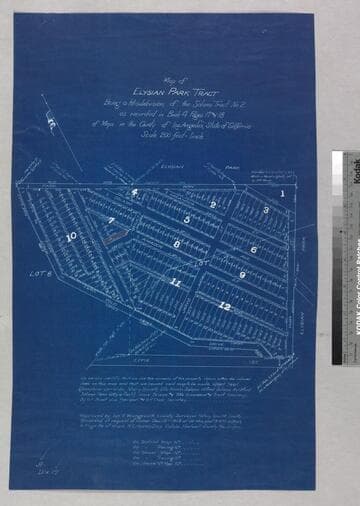 Map of Elysian Park Tract, Being a Re-subdivision of the Solano Tract No. 2