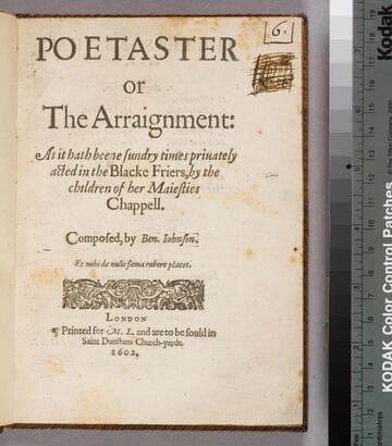 Poetaster or The arraignment