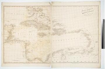 A New Map of the West Indies, For the History of the British Colonies by Bryan Edwards, Esqr