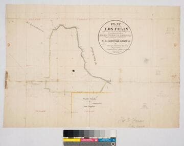 Plat of the Rancho Los Felis finally confirmed to Maria Ygnacia Berdugo