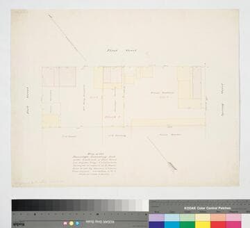 Map of the Domingo Amestoy Lot on the South side of First Street
