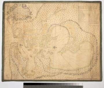 Plan of Cumberland Harbr. on the So. Side of Cuba. Formerly call'd Walltenam Bay. Most humbly dedicated to his Royal Highness William Augustus Duke of Cumberland, &c:&c:&c. By Capt. Phi. Durell  1741 [Manuscript map]