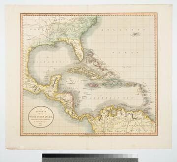A New Map of the West India Isles, from the Latest Authorities, By John Cary, Engraver. 1803