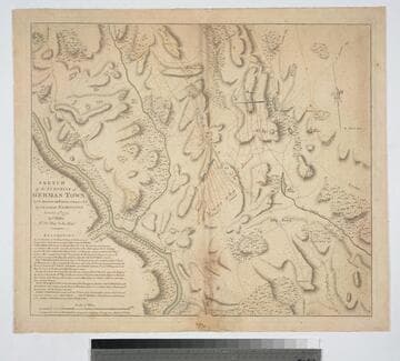 Sketch of the surprise of German Town by the American forces commanded by General Washington October 4th 1777 / by J. Hills, Lt. 23d Regt. & Asst. Engr